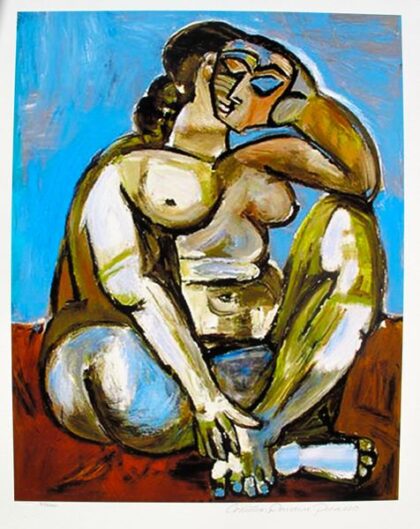 #76 SEATED NUDE Pablo Picasso Estate Signed Giclee