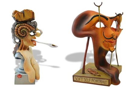 Salvador Dali PORTRAIT OF PICASSO - SELF PORTRAIT Sculpture Set