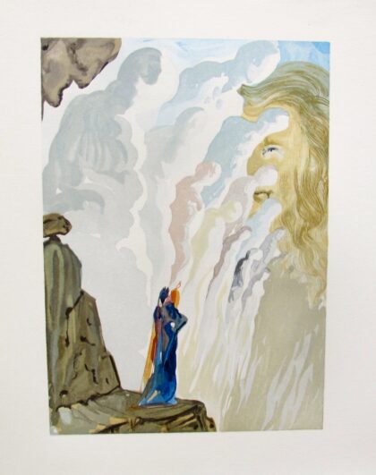 Salvador Dali 1960 DIVINE COMEDY PURGATORY 12 Color Woodcut Wood Block Engraving