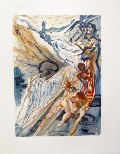 Salvador Dali 1960 DIVINE COMEDY PURGATORY 26 Color Woodcut Wood Block Engraving