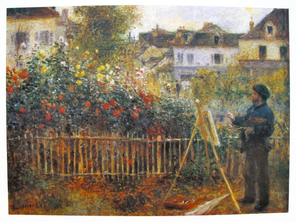 Pierre Auguste Renoir MONET PAINTING IN HIS GARDEN AT ARGENTEUIL Plate Signed Lithograph Pierre Auguste Renoir MONET PAINTING IN HIS GARDEN AT ARGENTEUIL Plate Signed Lithograph