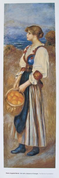 Pierre Auguste Renoir A GIRL WITH A BASKET OF ORANGES Plate Signed Lithograph