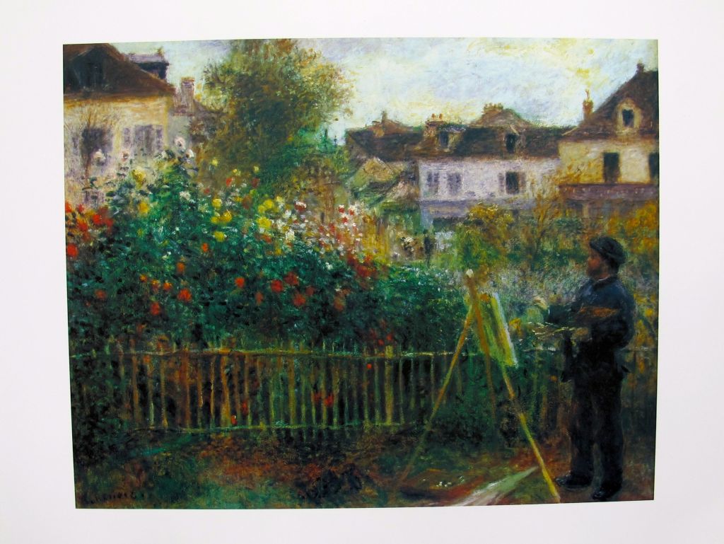 Pierre Auguste Renoir MONET PAINTING Plate Signed Lithograph Small ...