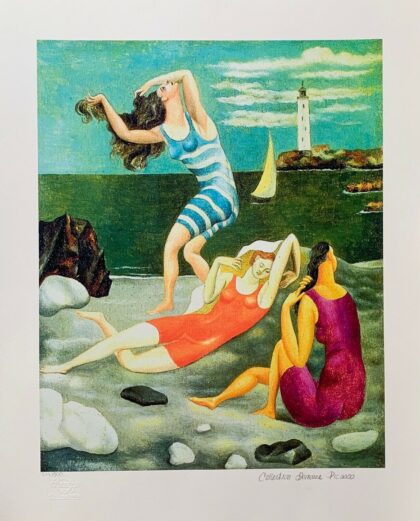 ablo Picasso THE BATHERS Estate Signed Limited Edition Giclee Art 26" x 20"