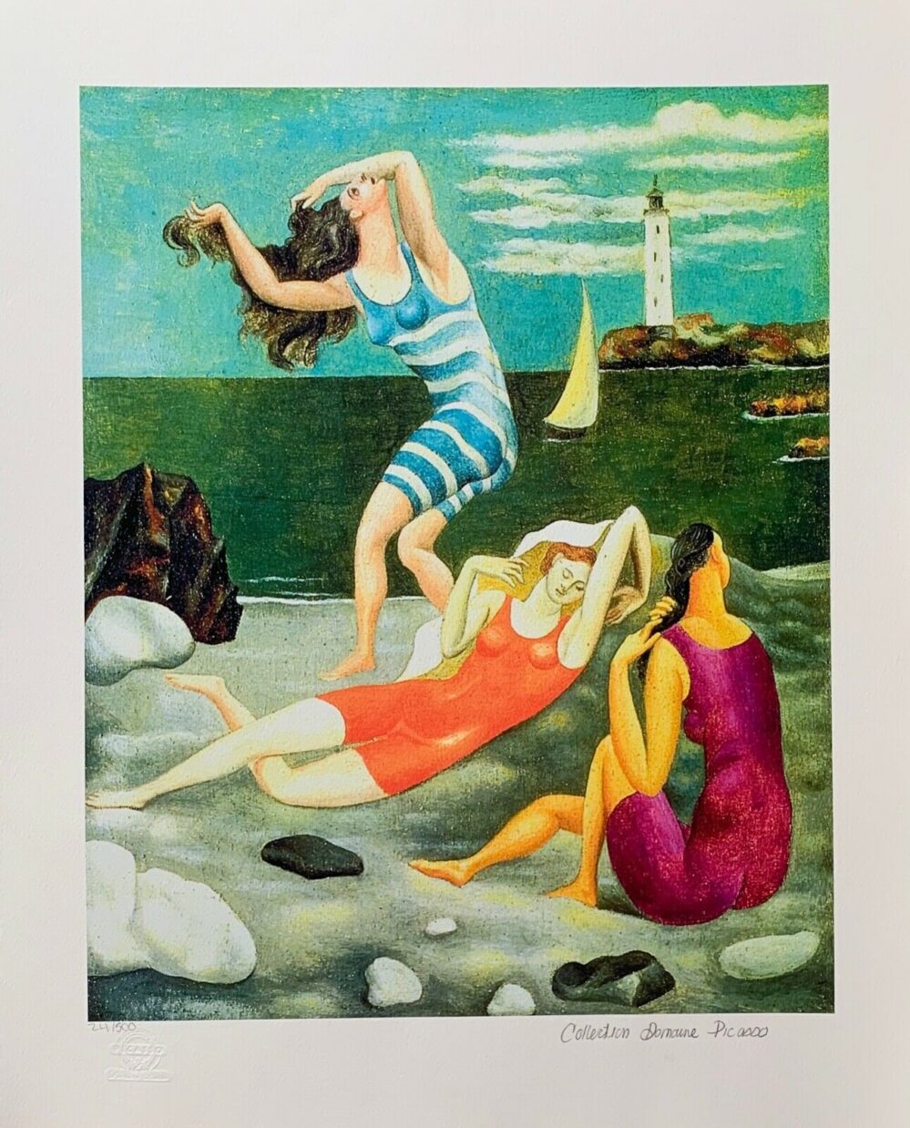 ablo Picasso THE BATHERS Estate Signed Limited Edition Giclee Art 26" x 20"