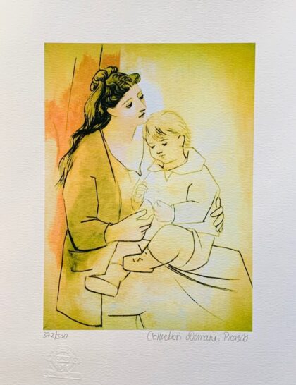 Pablo Picasso MOTHER AND SON Estate Signed & Numbered Giclee 17" x 11"