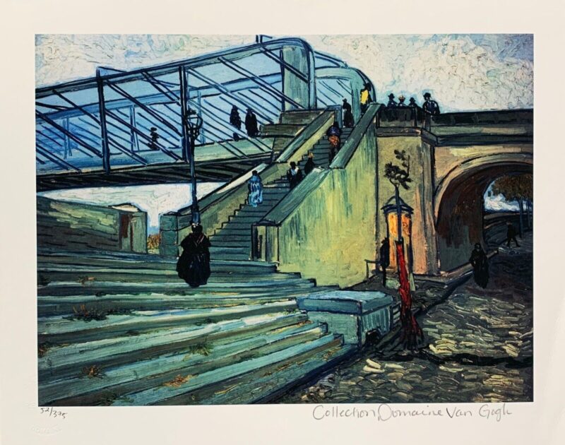 Vincent Van Gogh TRINQUETAILLE BRIDGE Estate Signed Limited Edition Giclee 11" x 14"