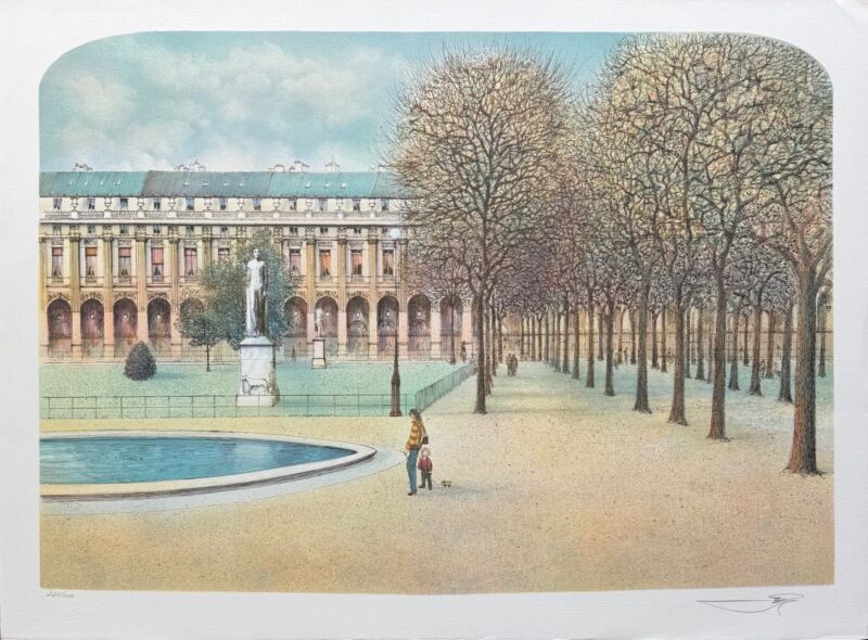 Rolf Rafflewski PALAIS ROYAL PARIS Hand Signed Limited Edition Lithograph