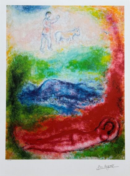 Marc Chagall REST Facsimile Signed Limited Edition Giclee Art 30" x 22"