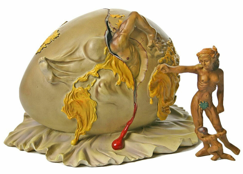 Salvador Dali Geopolitical Child Watches Birth of New Human Sculpture