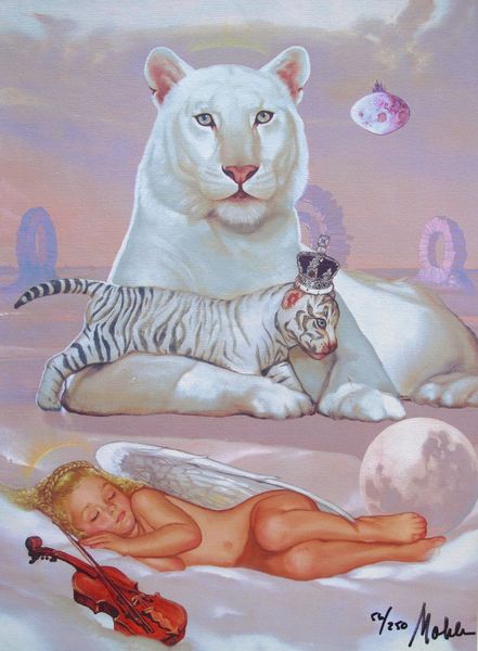 Ralph Wolfe Cowan TIGER DREAMS Limited Ed. Giclee on Canvas