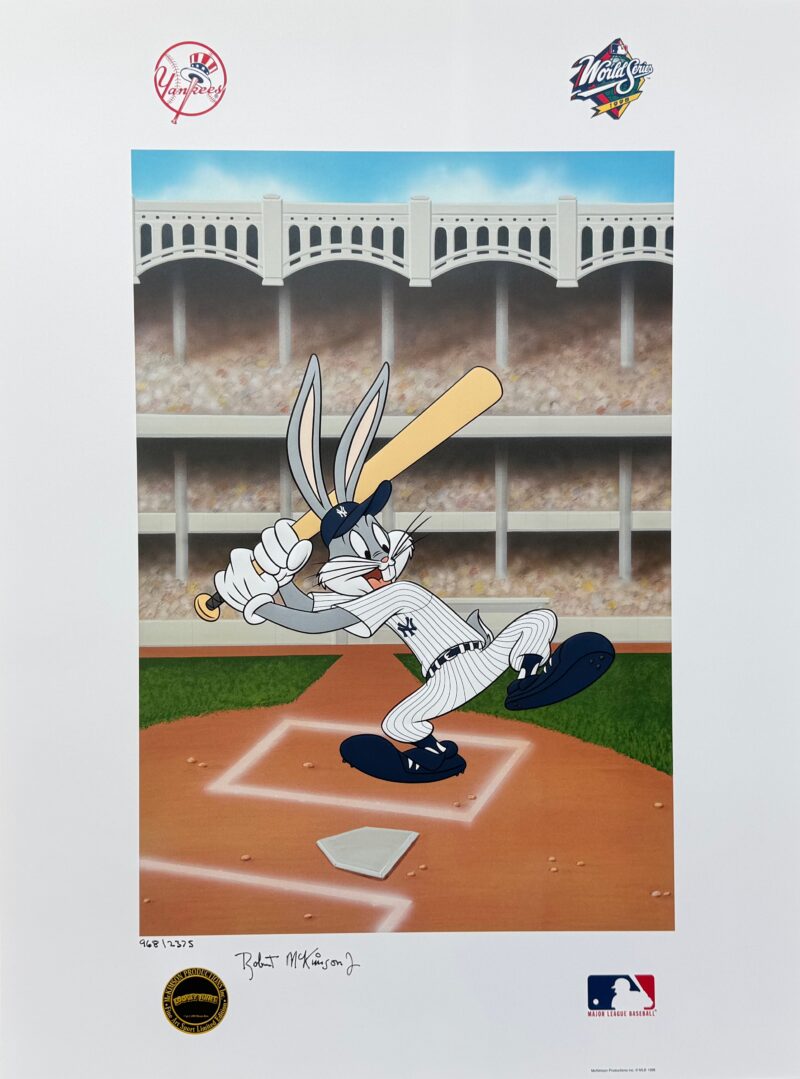 Bugs Bunny New York Yankees Robert McKimson Hand Signed Serigraph BATTER UP DOC