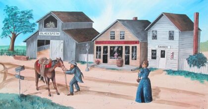 CARTERVILLE USA IN YEAR 1900 by Kelly Wicker Signed Giclee on Canvas