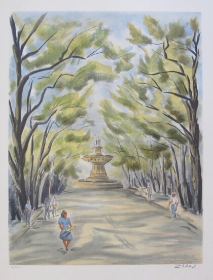 VICTOR ZAROU Road to Arles Hand Signed Limited Edition Lithograph French Art