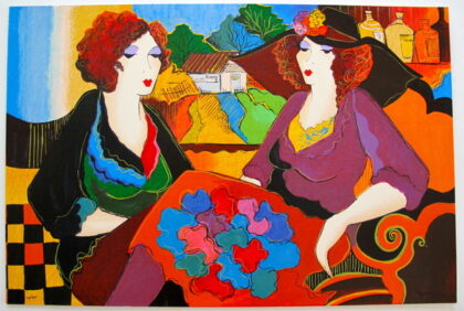 Patricia Govezensky VILLA ST. TROPEZ Hand Signed Limited Ed. Giclee on Canvas