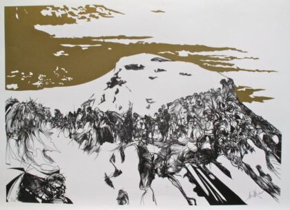 Raymond Moretti ZEALOTS ASCENDING MASADA Hand Signed Limited Edition Lithograph