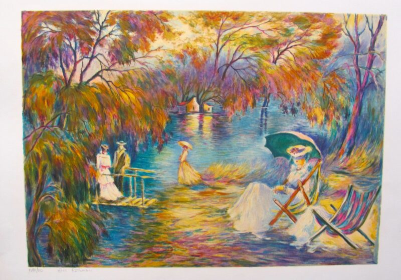 ZINA ROITMAN "SUNSET ON THE LAKE" Hand Signed Limited Edition Serigraph